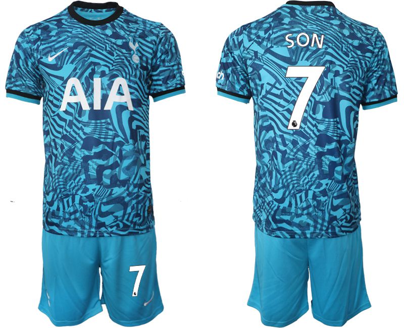 Men 2022-2023 Club Tottenham Hotspur away blue #7 Soccer Jersey->tottenham jersey->Soccer Club Jersey